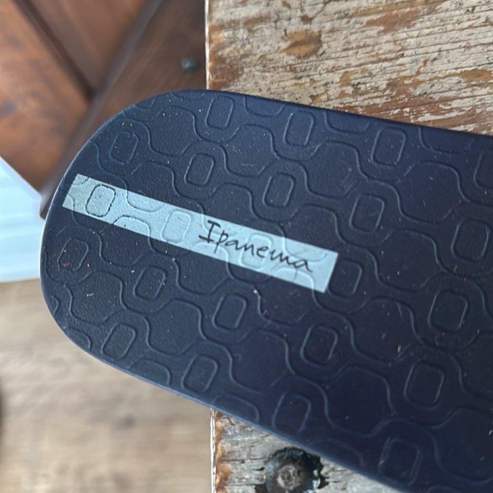 Ipanema Navy Blue two strap slide flip flops sandals size 10 NWOB - Picture 3 of 5